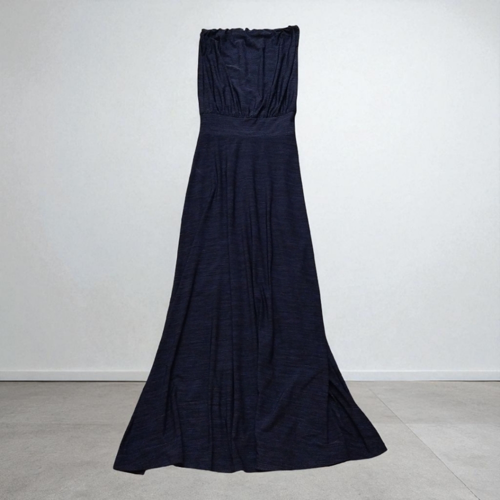 Veronica M Midnight Blue Strapless Maxi Dress
